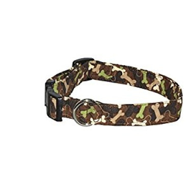 Large Camo Bones Dog Collar