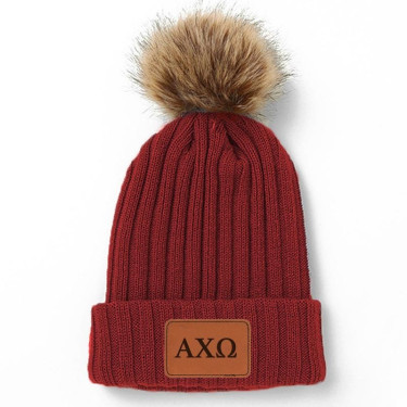 Alpha Chi Omega Pom Pom Beanie