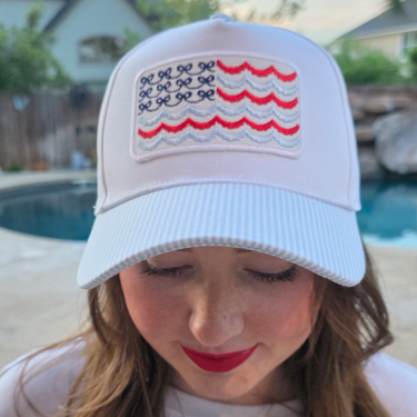 American Flag With Bows Hat