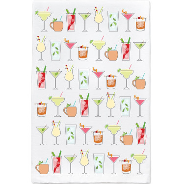 Classic Cocktails Tea Towel