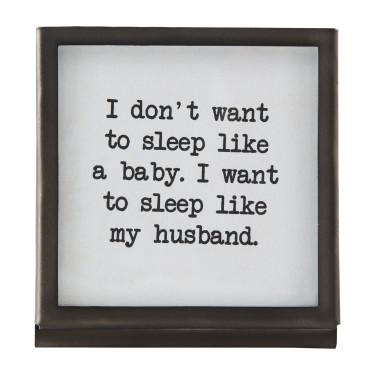 Mud Pie Metal Sign Sleep Like My Husband