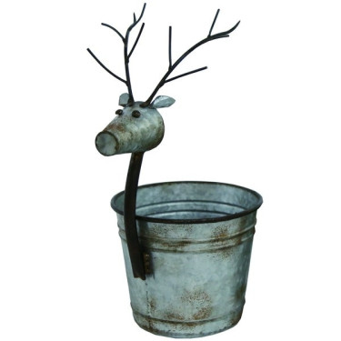 Metal Reindeer Bucket Small