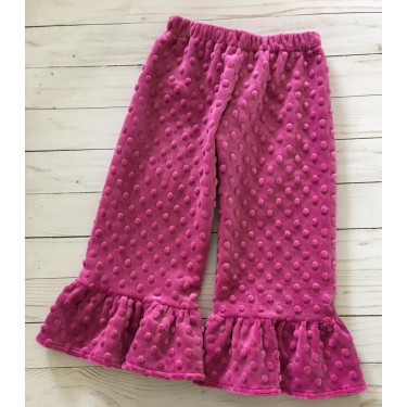 Minky Ruffle Bottom Girls Pant