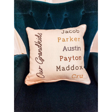 Our Grandkids Names Pillow