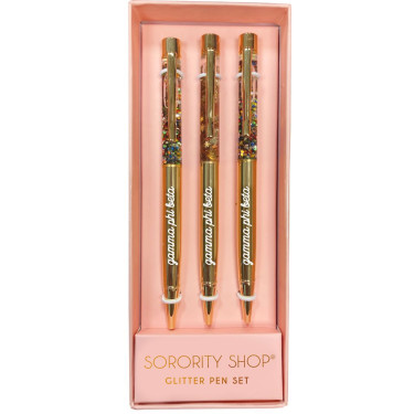 Gamma Phi Beta Glitter Pen Set