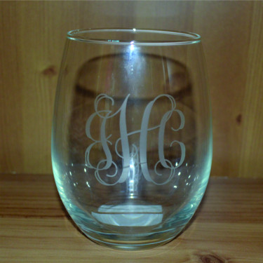 21 oz Personalized Stemless Wine Glasses Set of 4
