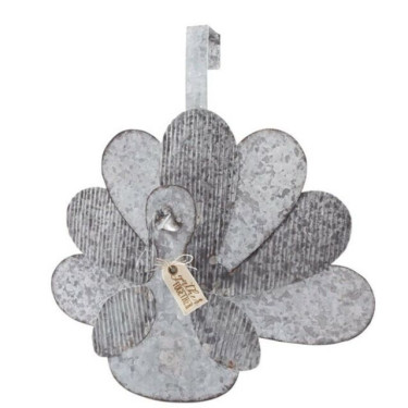 Mud Pie Galventized Tin Thanksgiving Turkey Door Wreath Hanger 