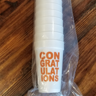 Congratulations Styrofoam Cups