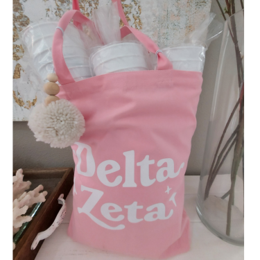 PomPom Sorority Tote Delta Zeta