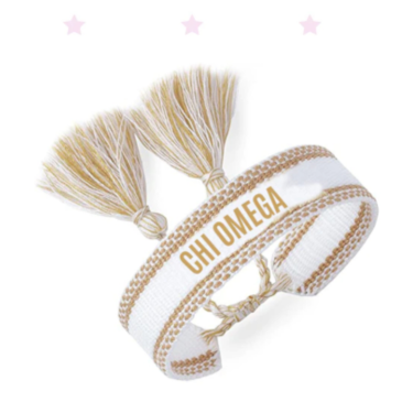 Chi Omega Woven Bracelet