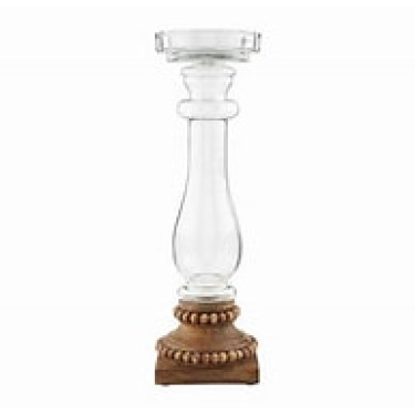 Mud Pie Glass Bead Candle Holder Medium