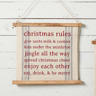 Mud Pie Holiday Rules Reverse Sign