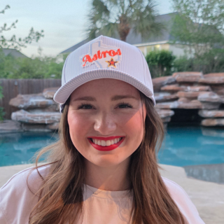 Blue Seersucker Astros Hat