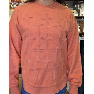 *NEW* Cross Appliqued Poncho Style Sweatshirt