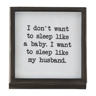 Mud Pie Metal Sign Sleep Like My Husband
