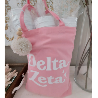 PomPom Sorority Tote Delta Zeta