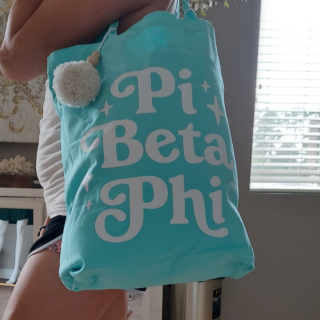 PomPom Sorority Tote Pi Beta Phi