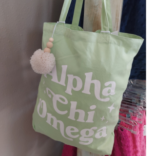PomPom Sorority Tote Alpha Chi Omega