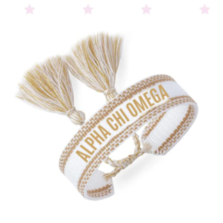 Alpha Chi Omega Woven Bracelet