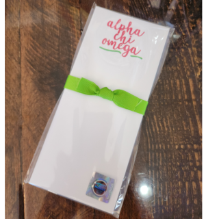 Alpha Chi Omega Skinnie Notepad