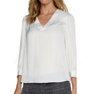 Liverpool V Neck Popover Blouse