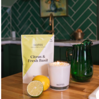 NOTES Citrus & Fresh Basil Sustainable Candle Refill