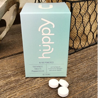 Huppy Peppermint Toothpaste Tablets