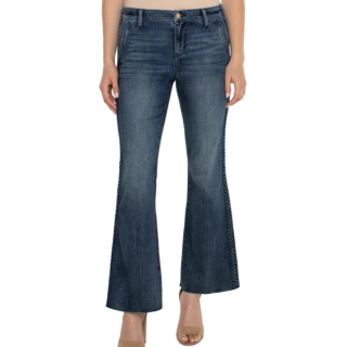 Liverpool Hannah Flare With Braided Trim