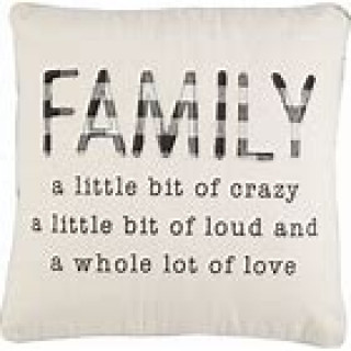 Mud Pie Life Family Webbing Pillow