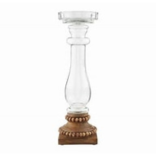 Mud Pie Glass Bead Candle Holder Medium