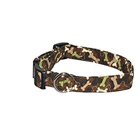 Large Camo Bones Dog Collar