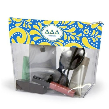 Sorority Clear Travel Pouch Tri Delta