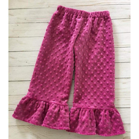 Minky Ruffle Bottom Girls Pant