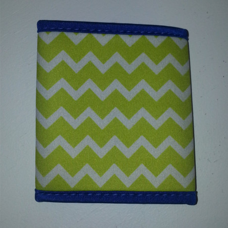 Retro Lime Chevron Baby Bottle Koozie