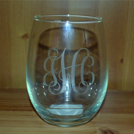 21 oz Personalized Stemless Wine Glasses Set of 4