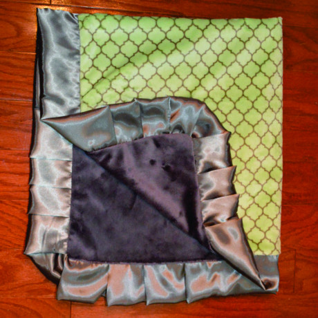 Swankie Sage Lattice Receiving Blanket