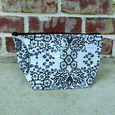 Large Black Lace Oilcloth Cosmetic 