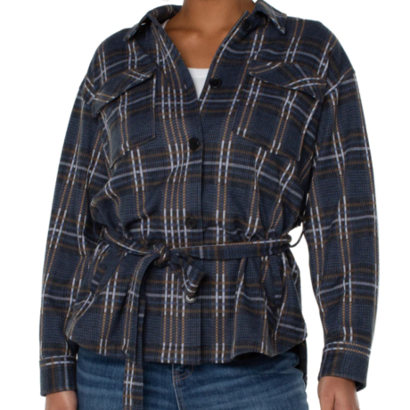 Liverpool Belted Shirt Jacket 
